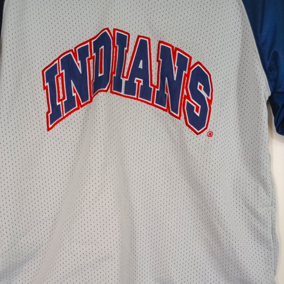 Vintage Sportonics Cleveland Indians MLB Genuine Merchandise Jersey XL Youth - Picture 4 of 8